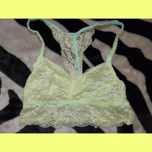 Light green lace Victoria's Secret PINK Sports Bra